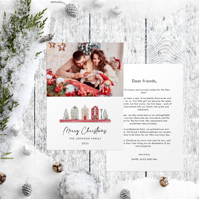 Niedliches Weihnachtsfamilien-Update-Foto Feiertagskarte (Von Creator hochgeladen)
