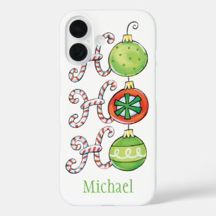 Niedliches Weihnachtsfest Ho Ho Ho, Kanälen mit Ca iPhone 16 Hülle