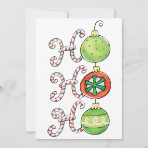 Niedliches Weihnachtsfest Ho Ho Ho, Kanälen mit Ca Einladung