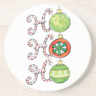 Niedliches Weihnachtsfest Ho Ho Ho, Kanälen mit Ca Sandstein Untersetzer