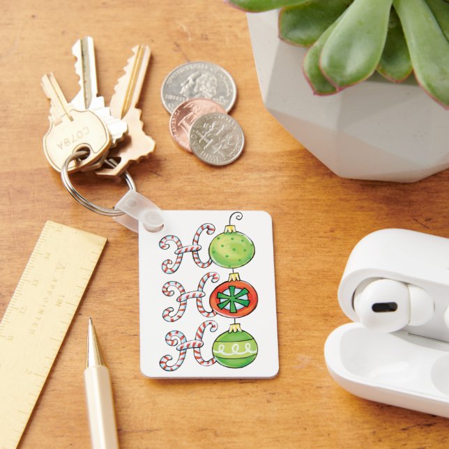 Niedliches Weihnachtsfest Ho Ho Ho, Kanälen mit Ca Schlüsselanhänger (Schreibtisch)