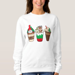Niedliches Weihnachtsfest Latte White Sweatshirt