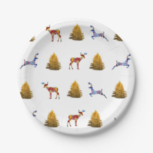 Niedliches Weihnachtsfest Pappteller