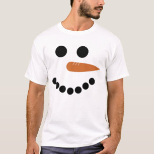 Niedliches Weihnachtsfest Snowman Face T-Shirt