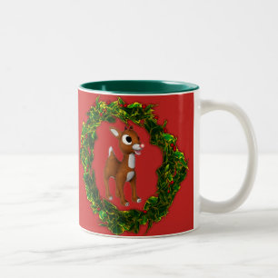Niedliches Weihnachtsfest Zweifarbige Tasse