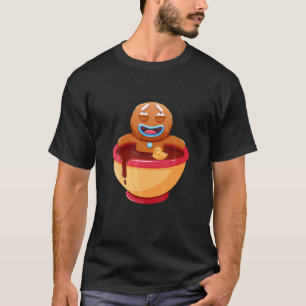 Niedliches Weihnachtsgebäck Brot Kaffeedesign T-Shirt
