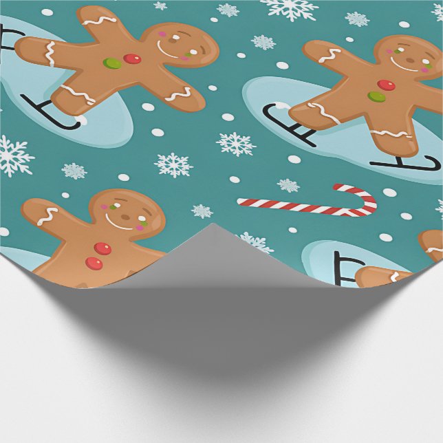 Niedliches Weihnachtsgebäck Geschenkpapier (Ecke)