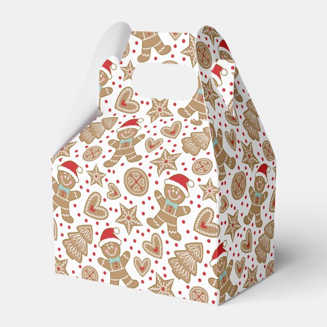 Niedliches Weihnachtsgebäck Geschenkschachtel (Vorderseite)