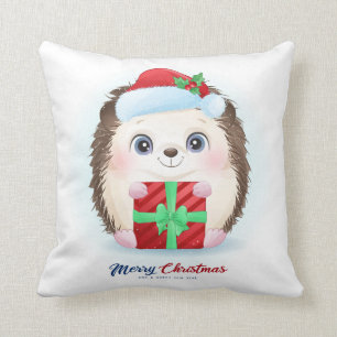 Niedliches Weihnachtsgebäck Igel Kinderzimmer Kissen