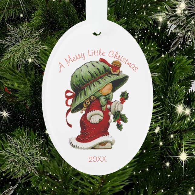Niedliches Weihnachtsgebäck in Rot-Akrylenverzieru Ornament (Von Creator hochgeladen)
