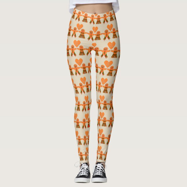 Niedliches Weihnachtsgebäck Leggings (Vorderseite)