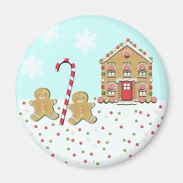 Niedliches Weihnachtsgebäck Magnet (Vorne)