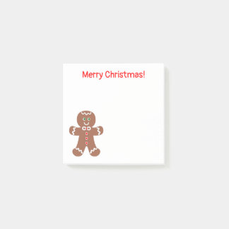 Niedliches Weihnachtsgebäck Mann 3 x 3 Post-it Klebezettel