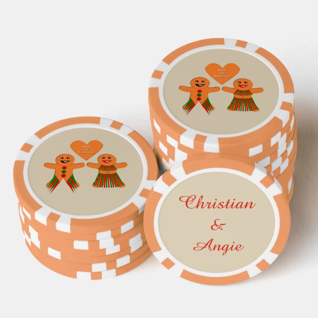 Niedliches Weihnachtsgebäck Pokerchips (Stapel)