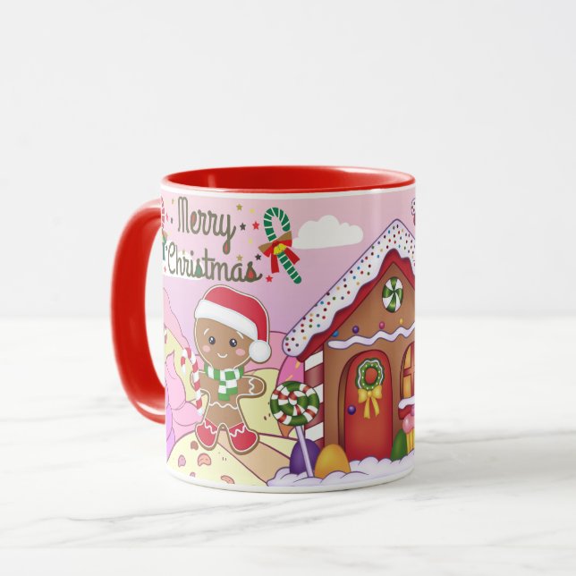 Niedliches Weihnachtsgebäck Tasse (Vorderseite Links)