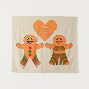 Niedliches Weihnachtsgebäck Wandteppich