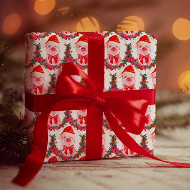 Niedliches Weihnachtsgebäck Weiß & Rot Funny Funny Geschenkpapier (Von Creator hochgeladen)