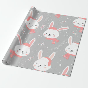 Niedliches Weihnachtsgebälk Geschenkpapier