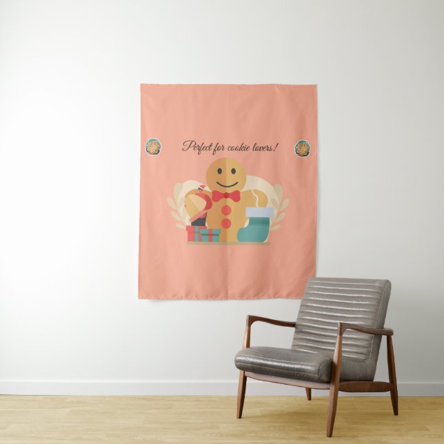 Niedliches Weihnachtsgeschenk für Cookies Wandteppich (Beispiel)