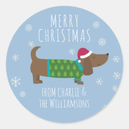 Niedliches Weihnachtsgeschenk Runder Aufkleber