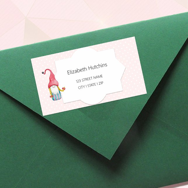 Niedliches Weihnachtsgürtel Mit Monogramm Adressaufkleber (Von Creator hochgeladen)