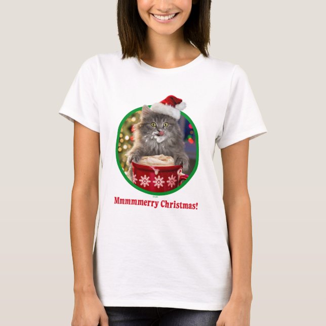 Niedliches Weihnachtsheißer KakaoKitty T-Shirt (Vorderseite)