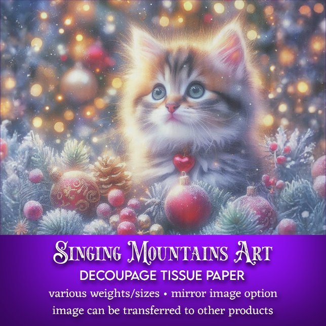 Niedliches Weihnachtskastendekoupage Seidenpapier (Von Creator hochgeladen)