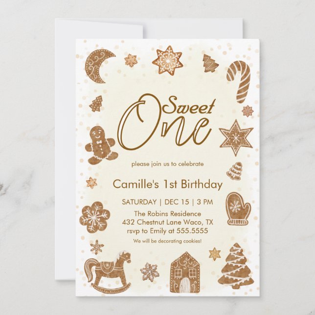 Niedliches Weihnachtskochtchen (jedes Alter) Gebur Einladung (Vorderseite)