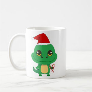 Niedliches Weihnachtskrokodil Kaffeetasse