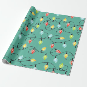 Niedliches Weihnachtslichtmuster Geschenkpapier