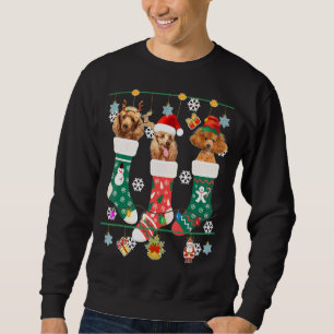 Niedliches Weihnachtslied in Sock Xmas Rentier San Sweatshirt