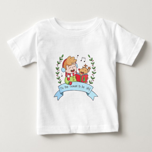 Niedliches Weihnachtslieder-T-Shirt Baby T-shirt (Vorderseite)