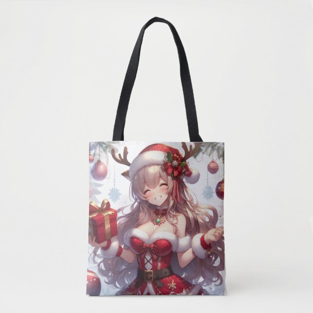 Niedliches Weihnachtsmädchen (Vorderseite)