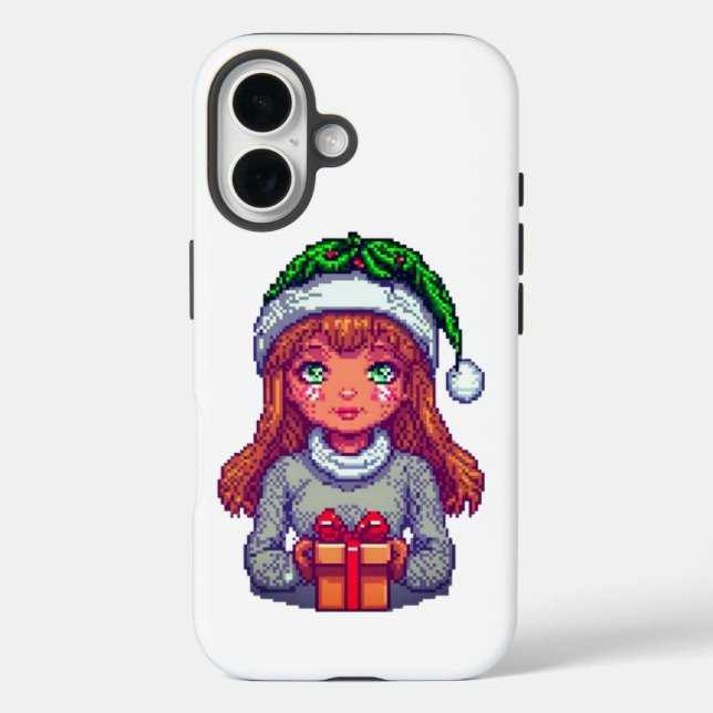 Niedliches Weihnachtsmädchen Case-Mate iPhone Hülle (Rückseite)