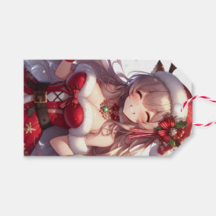 Niedliches Weihnachtsmädchen Geschenkanhänger