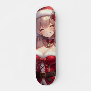 Niedliches Weihnachtsmädchen Skateboard