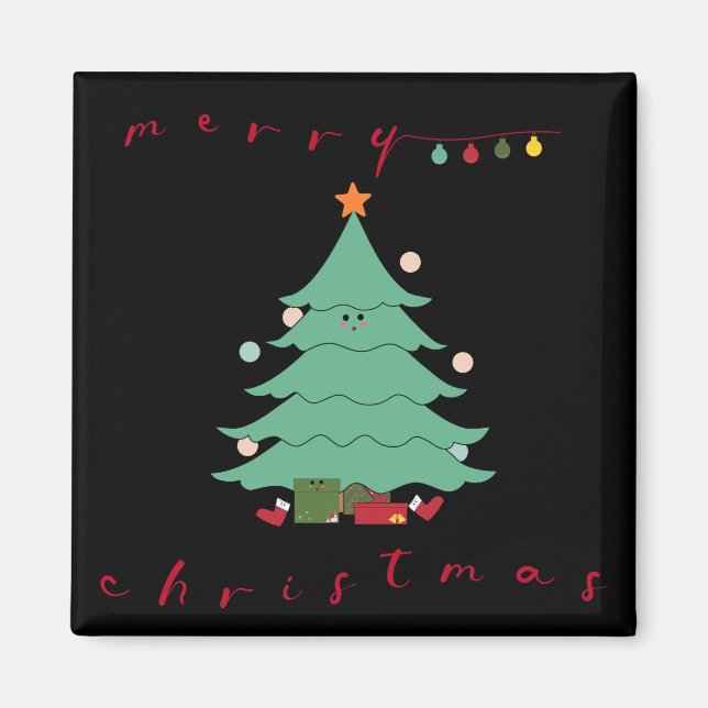 Niedliches Weihnachtsmagnet | Kawaii Christmas Tre Magnet (Vorne)