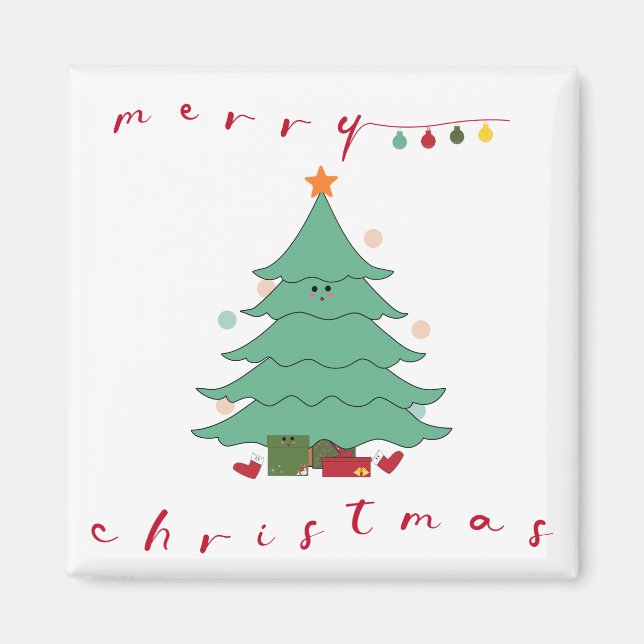 Niedliches Weihnachtsmagnet | Kawaii Christmas Tre Magnet (Vorne)