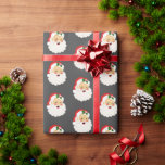 Niedliches Weihnachtsmann-Claus-Umschlagpapier Geschenkpapier<br><div class="desc">Niedliche Weihnachtsverpackung mit einem Weihnachtsmann auf grauem Hintergrund! Vergnügen,  Ihre Kinder Weihnachtsgeschenke zu verpacken. Es gibt eine Vielzahl von Farben. Entworfen für Sie von BlackBerry Boulevard.</div>