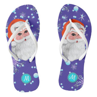 Niedliches "Weihnachtsmann- u. Schneefall-" Flip Flops