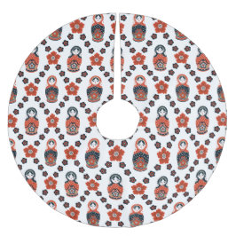 Niedliches Weihnachtsmuster Baumrock Polyester Weihnachtsbaumdecke