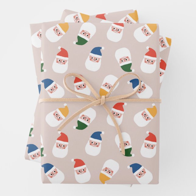 Niedliches Weihnachtsmuster Geschenkpapier Set (Beispiel)
