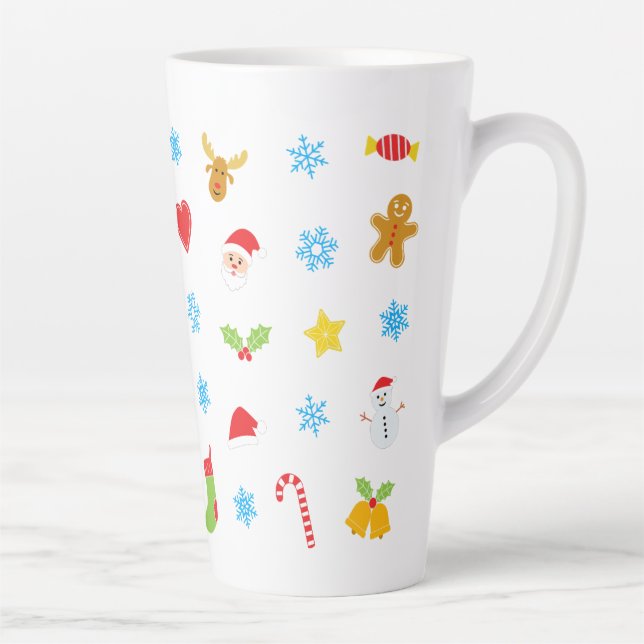 Niedliches Weihnachtsmuster Milchtasse (Rechts)