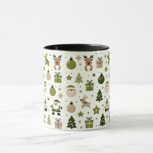 Niedliches Weihnachtsmuster mit dem Weihnachtsmann Tasse