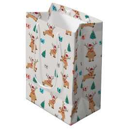 Niedliches Weihnachtsmuster Mittlere Geschenktüte