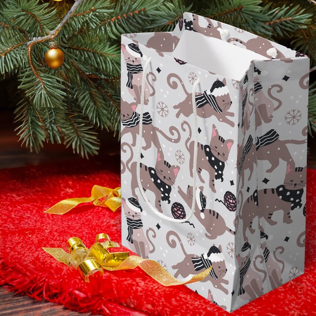 Niedliches Weihnachtsmuster Mittlere Geschenktüte (Von Creator hochgeladen)