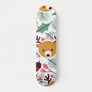 Niedliches Weihnachtsmuster Skateboard