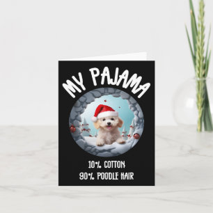 Niedliches Weihnachtspoodle - Funny Dog Design für Karte