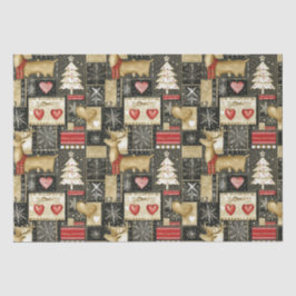 Niedliches Weihnachtsrentiermuster Seidenpapier