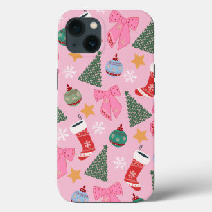 Niedliches Weihnachtsrosa Case-Mate iPhone Hülle